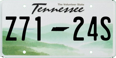 TN license plate Z7124S