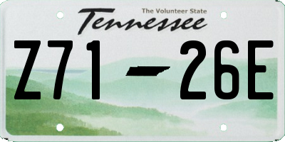 TN license plate Z7126E