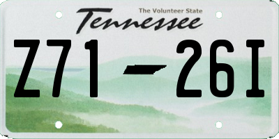 TN license plate Z7126I