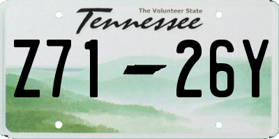 TN license plate Z7126Y