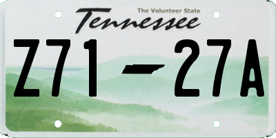 TN license plate Z7127A