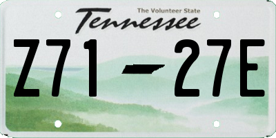 TN license plate Z7127E