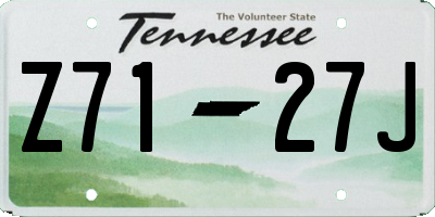 TN license plate Z7127J