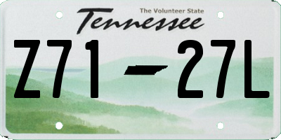 TN license plate Z7127L