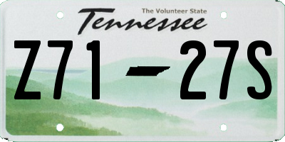 TN license plate Z7127S