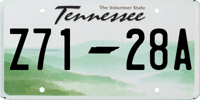 TN license plate Z7128A