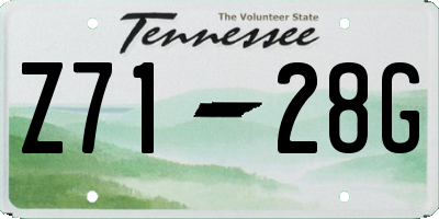 TN license plate Z7128G