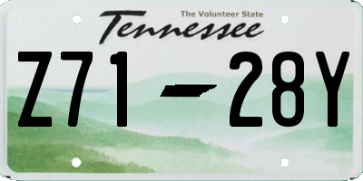 TN license plate Z7128Y