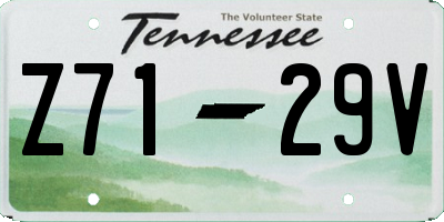 TN license plate Z7129V