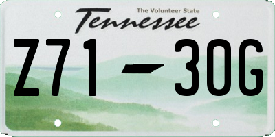 TN license plate Z7130G