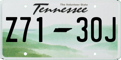 TN license plate Z7130J