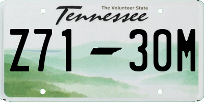 TN license plate Z7130M