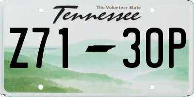 TN license plate Z7130P