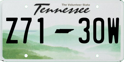 TN license plate Z7130W