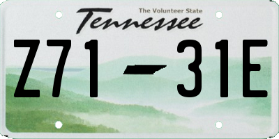 TN license plate Z7131E