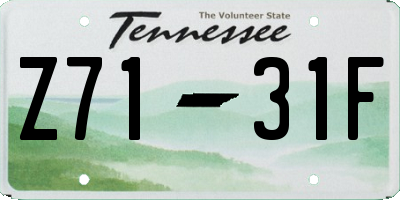 TN license plate Z7131F