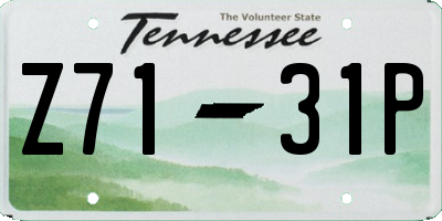 TN license plate Z7131P