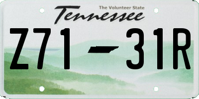 TN license plate Z7131R