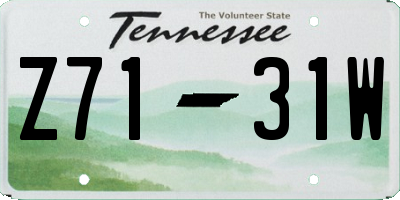 TN license plate Z7131W