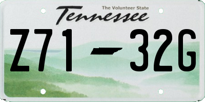 TN license plate Z7132G