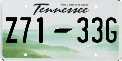 TN license plate Z7133G