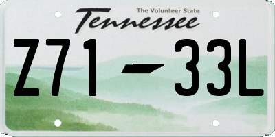 TN license plate Z7133L