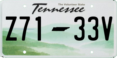 TN license plate Z7133V