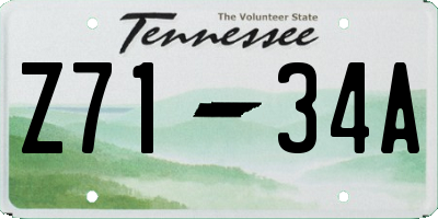 TN license plate Z7134A