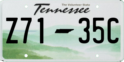 TN license plate Z7135C