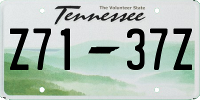 TN license plate Z7137Z