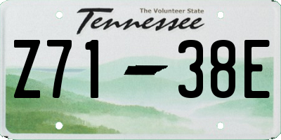 TN license plate Z7138E