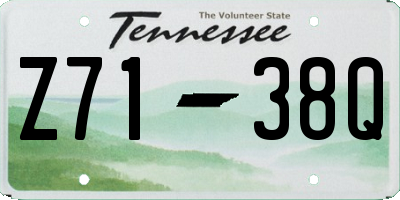 TN license plate Z7138Q