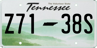 TN license plate Z7138S