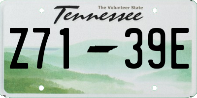 TN license plate Z7139E