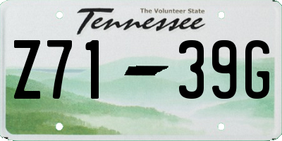 TN license plate Z7139G