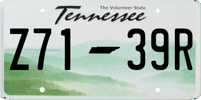 TN license plate Z7139R