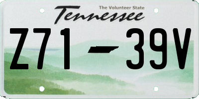 TN license plate Z7139V