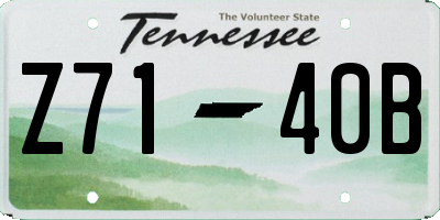 TN license plate Z7140B