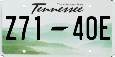 TN license plate Z7140E