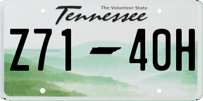 TN license plate Z7140H