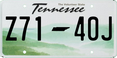 TN license plate Z7140J