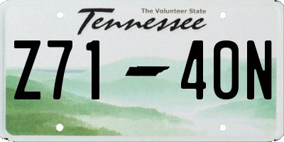 TN license plate Z7140N