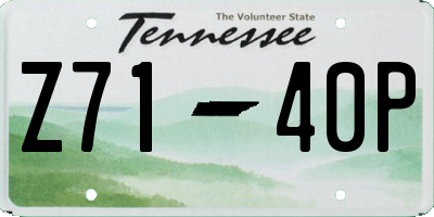 TN license plate Z7140P