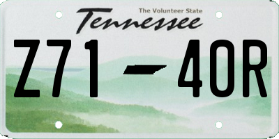 TN license plate Z7140R