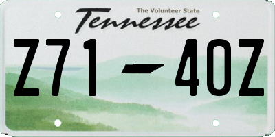 TN license plate Z7140Z