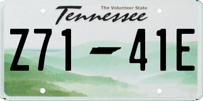 TN license plate Z7141E