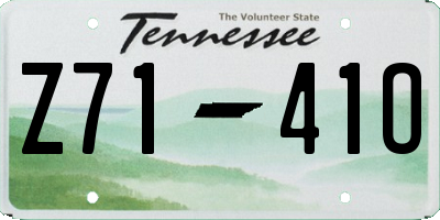 TN license plate Z7141O