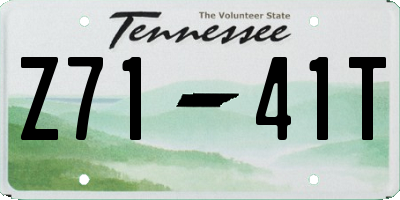 TN license plate Z7141T