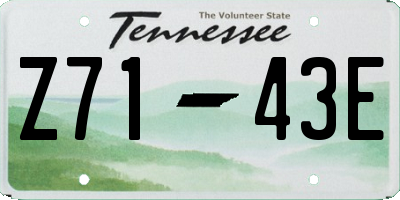 TN license plate Z7143E