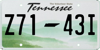 TN license plate Z7143I